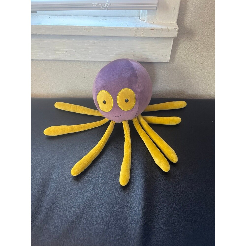 Jellycat London 16" Shrinking Violet Purple Yellow Squid Plush